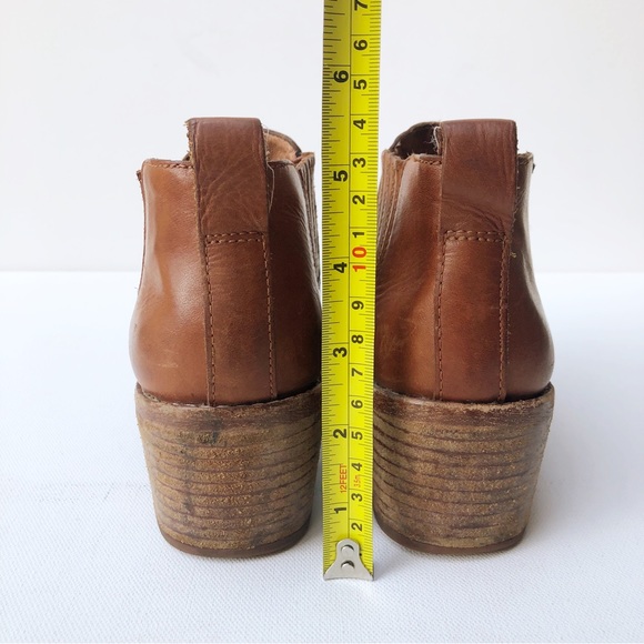 Madewell The Kelci Chelsea Boot Size 7 Cognac Brown Leather Heeled Ankle Booties - Picture 11 of 14